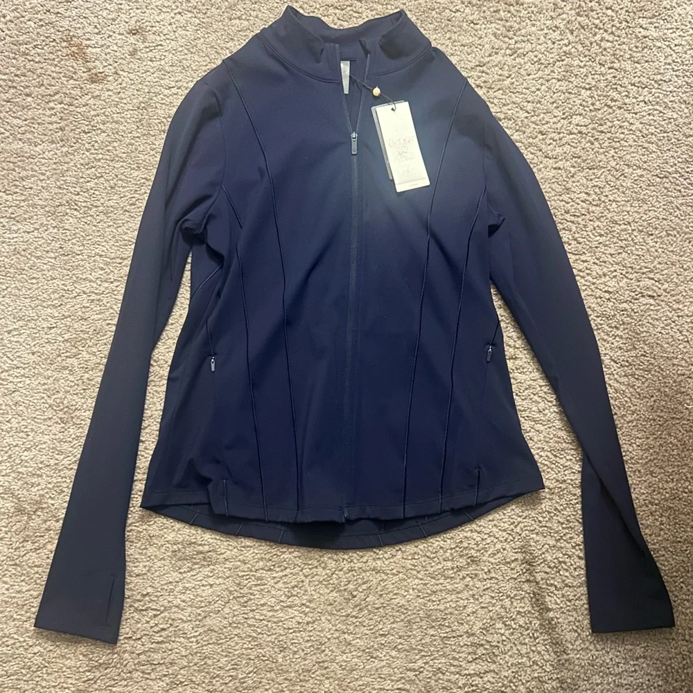 Calia Navy Blue Active Wear Full-Zip Jacket Size Large - Picture 2 of 4
